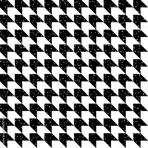 Seamless black and white grunge diagonal op art arrow pattern vector