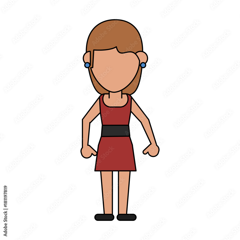 Woman with elegant dress icon vector illustration graphic design Woman with elegant dress icon vector illustration graphic design