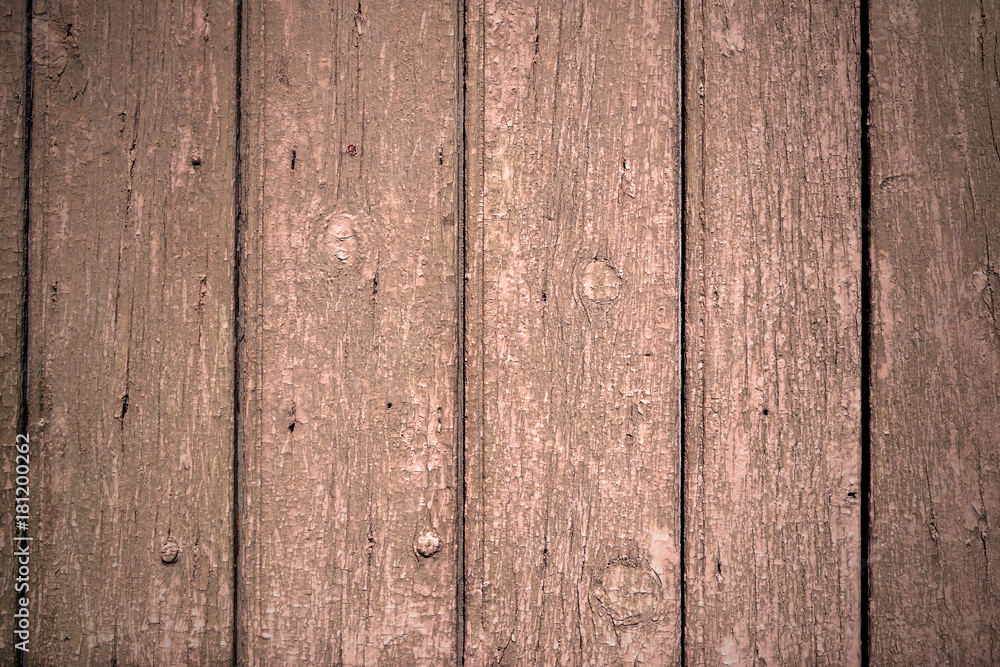 Old antique weathered distressed damaged stained grunge painted wood grain planked wall background texture photo