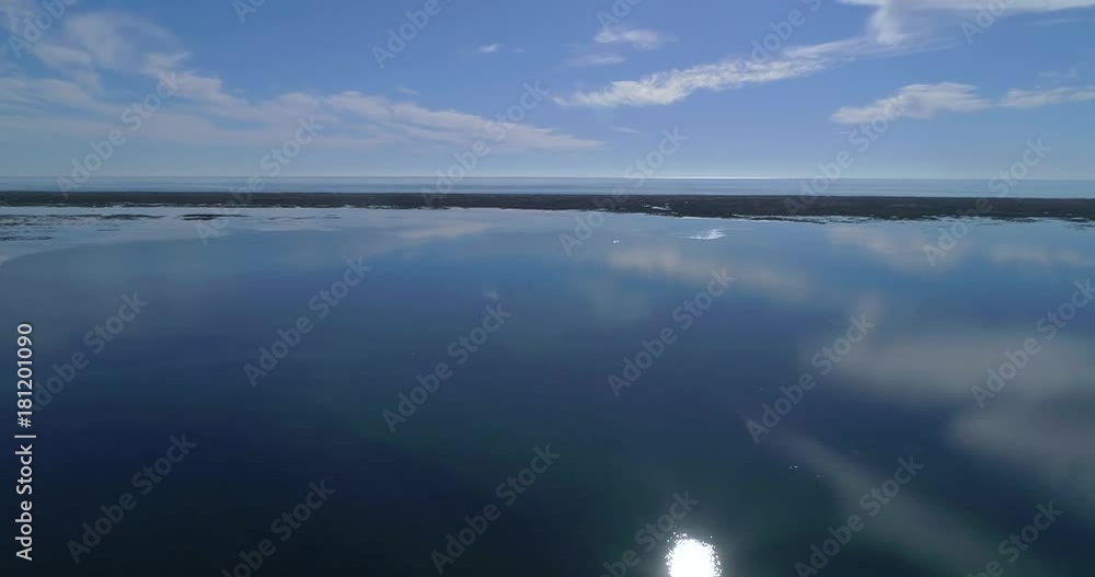 Aerial seascape, in Ria Formosa wetlands natural park, over Cavacos beach. Algarve. Aerial seascape, in Ria Formosa wetlands natural park, over Cavacos beach. Algarve.
