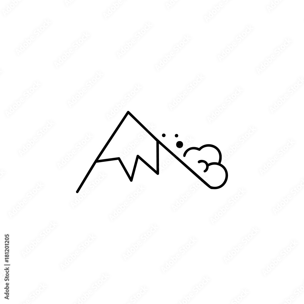 Mountains Icon. Simple winter elements icon. Can be used as web element, playing design icon Mountains Icon. Simple winter elements icon. Can be used as web element, playing design icon