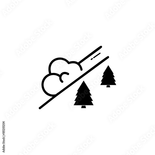 snow avalanche icon. Simple winter elements icon. Can be used as web element, playing design icon