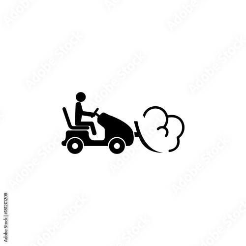 snow tractor with snowdrift in plow icon. Simple winter elements icon. Can be used as web element, playing design icon