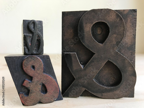 Ampersand Letterpress Printing Blocks