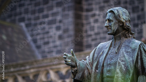 Statue of John Wesley - Uniting Church Melbourne CBD - Winter 2017 photo