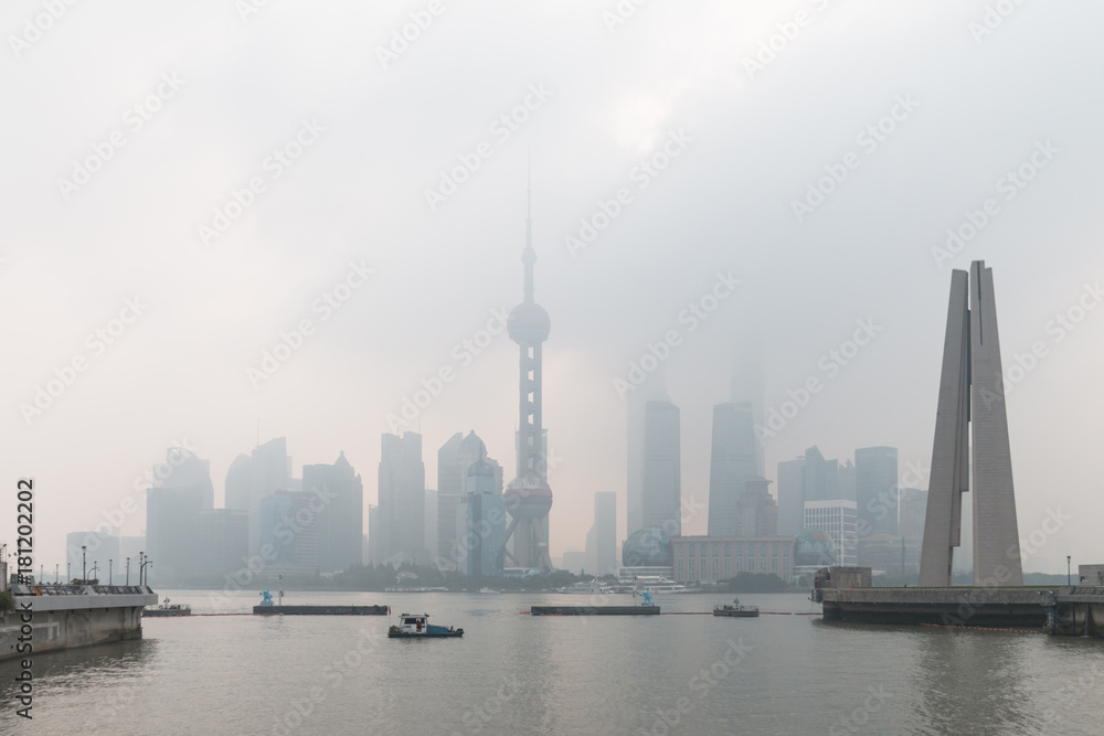 Shanghai Pudong in the haze