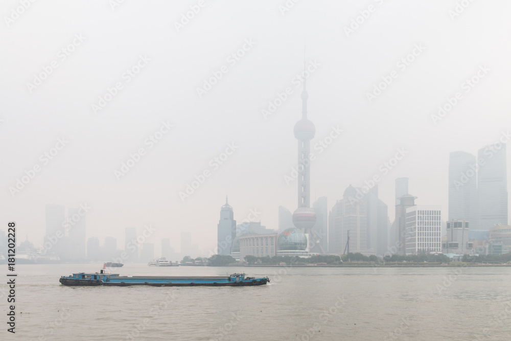 Fototapeta premium Shanghai Pudong in the haze