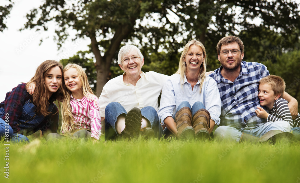 Family Generations Parenting Togetherness Relaxation Concept Family Generations Parenting Togetherness Relaxation Concept