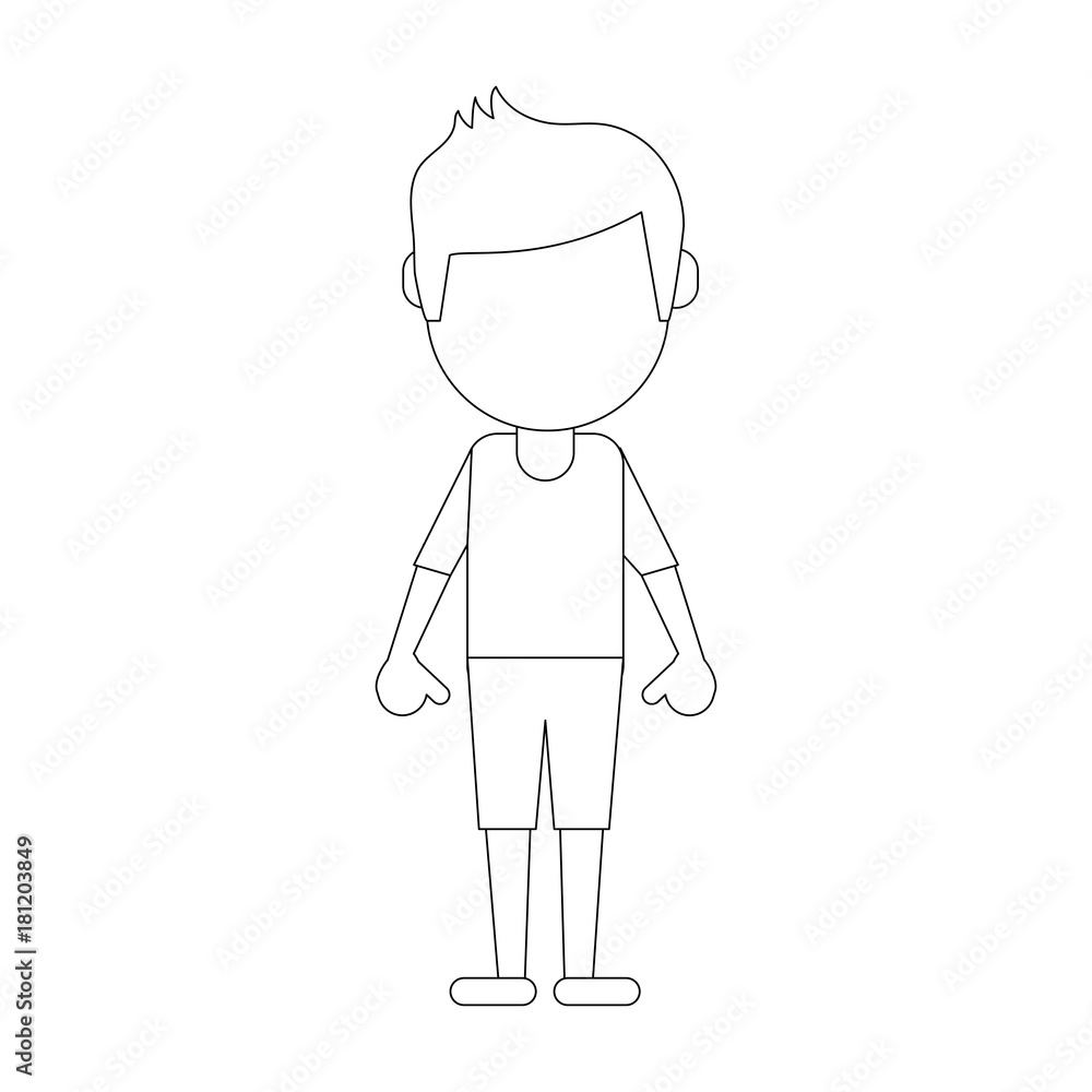 Boy with short pants avatar icon vector illustration graphic design Boy with short pants avatar icon vector illustration graphic design