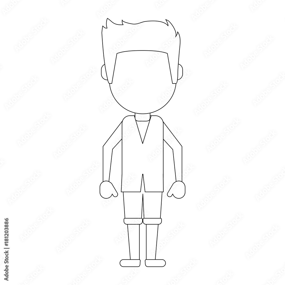 Man faceless avatar icon vector illustration graphic design