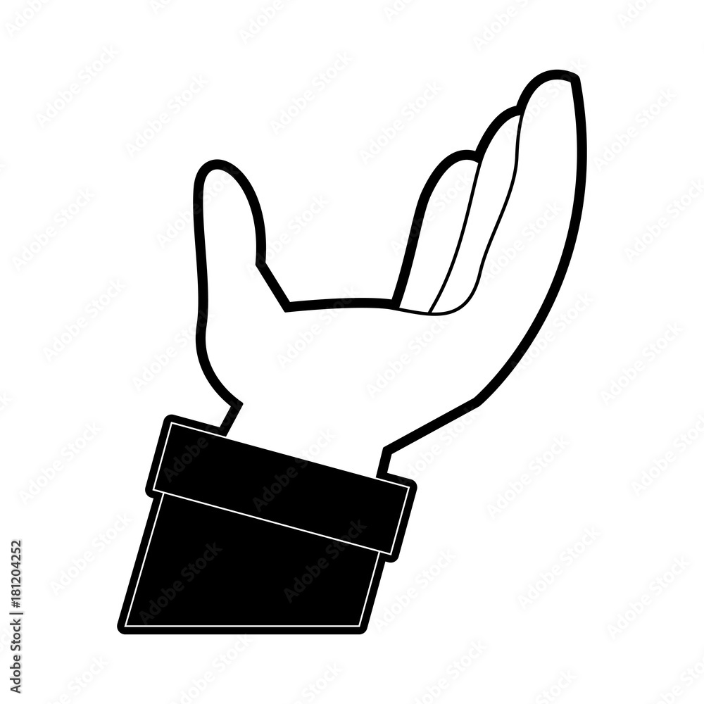 Hands palms open icon vector illustration graphic design Hands palms open icon vector illustration graphic design