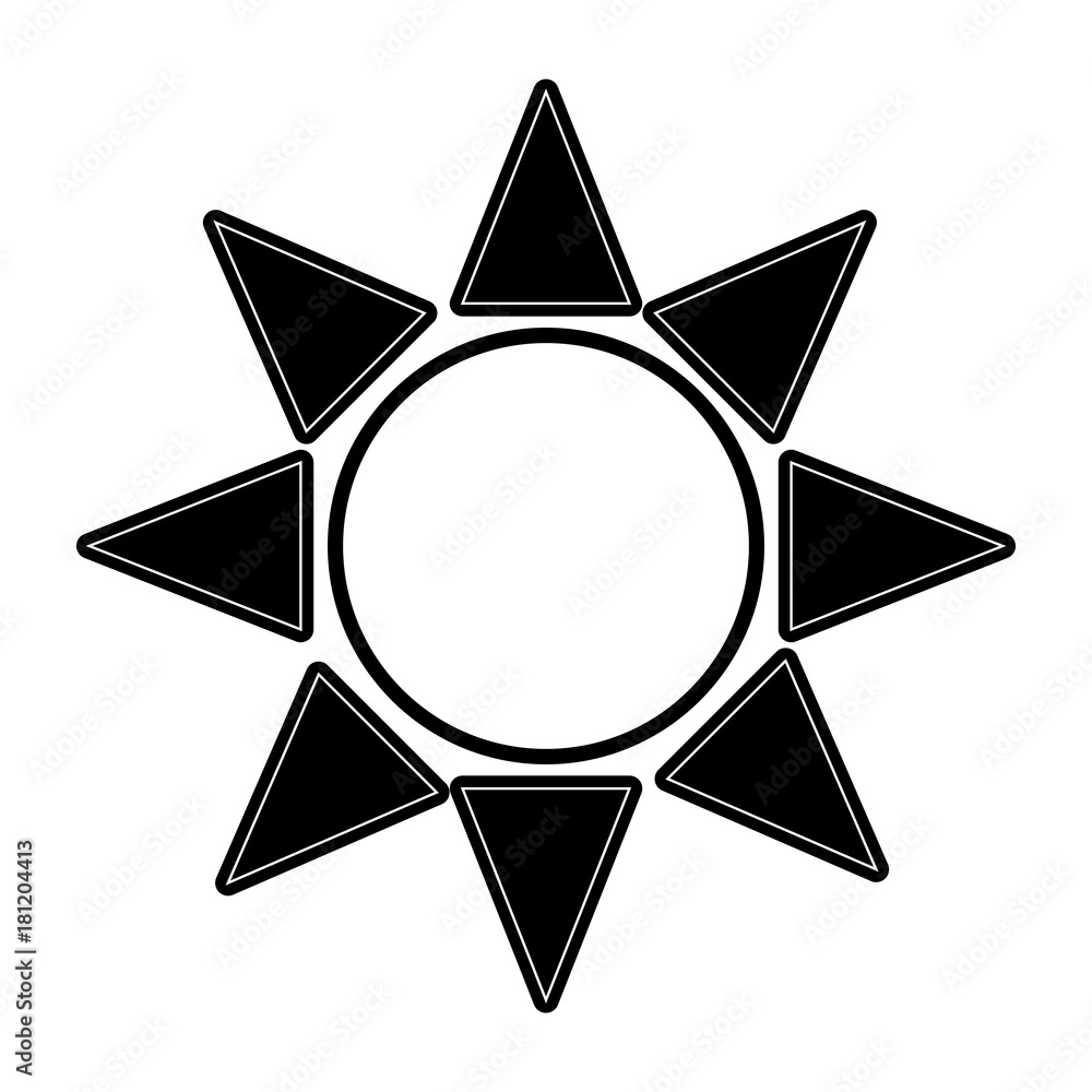 Sun symbol isolated icon vector illustration graphic design