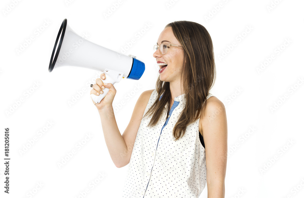 Young Woman Smiling Cheerful Concept Young Woman Smiling Cheerful Concept