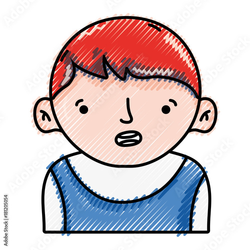 grated avatar boy with t-shirt and hairstyle design