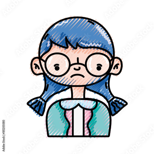 grated avatar girl with blouse and hairstyle design