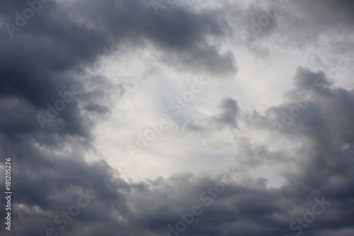 空と雲「空想・雲のモンスター（右側などに龍などのイメージ）」（明日への不安を払拭する、その先の未来、見つ合うなどイメージ） 