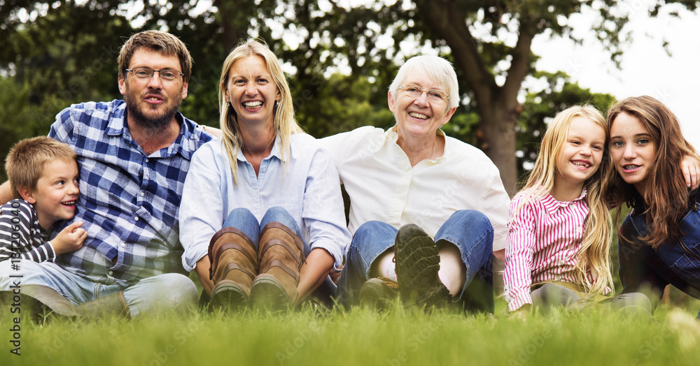 Fototapeta premium Family Generations Parenting Togetherness Relaxation Concept