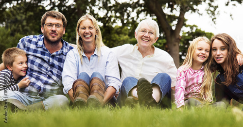Family Generations Parenting Togetherness Relaxation Concept