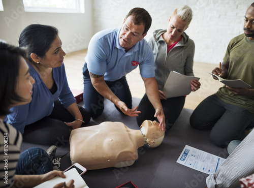 CPR first aid training class photo