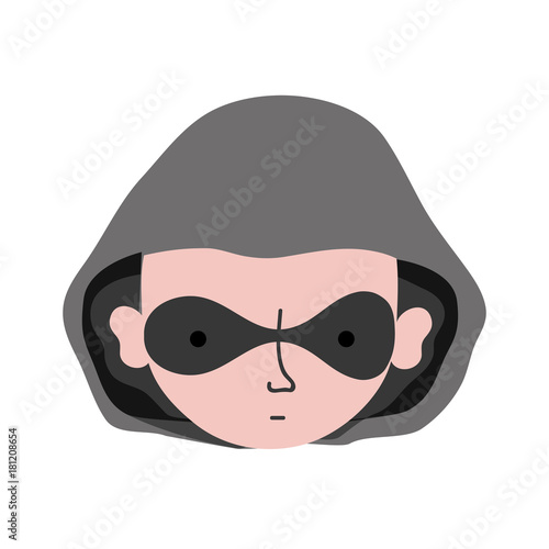 thief crimical head with mask design