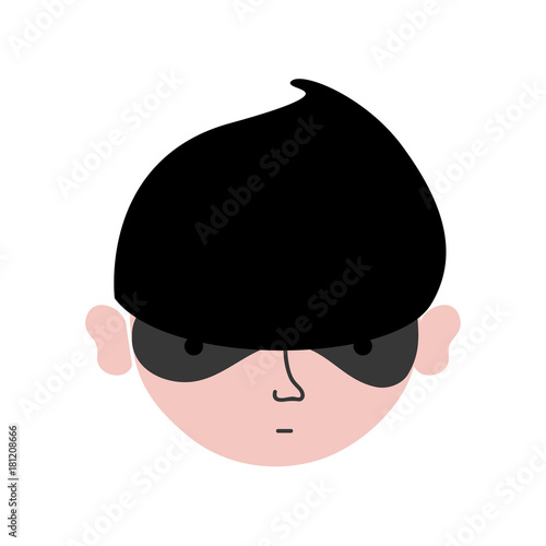 thief crimical head with mask design