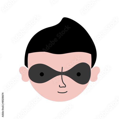 thief crimical head with mask design