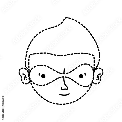 dotted shape thief crimical head with mask design