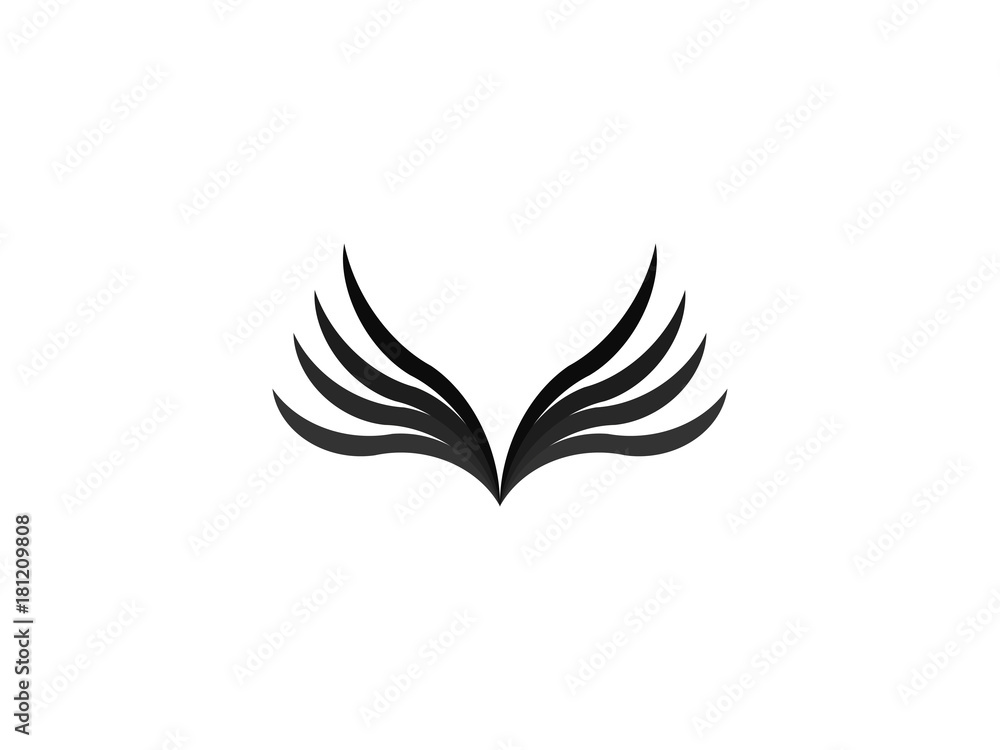 abstract wing logo design template vector illustration