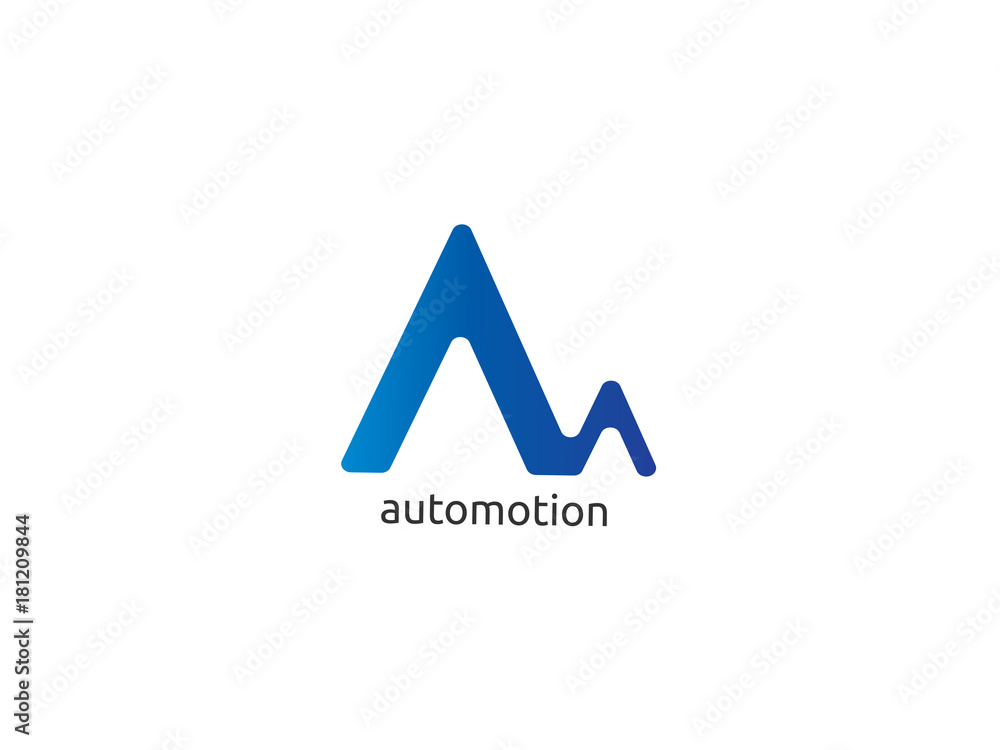abstract letter A or M logo template for application or software. mountain and arrow concept design vector illustration abstract letter A or M logo template for application or software. mountain and arrow concept design vector illustration