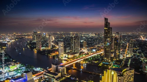 Wallpaper Mural River timelapse in Bangkok, Thailand Torontodigital.ca