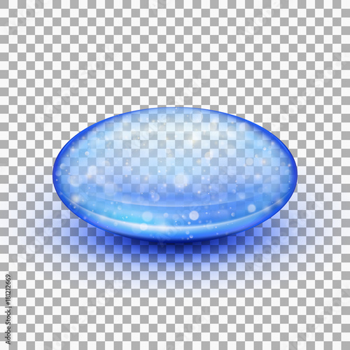 Transparent soft gel capsule. EPS 10