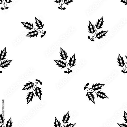 Abstract floral seamless pattern. Black and white scandinavian vector background. Perfect for wallpapers, pattern fills, web page backgrounds, surface textures, textile