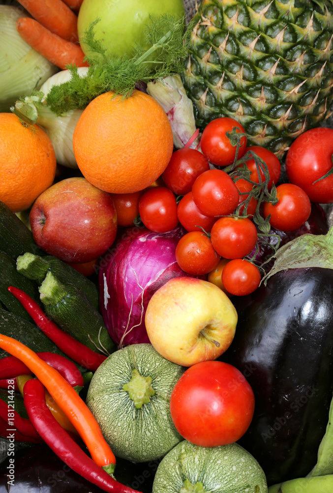 background of fruits and vegetables background of fruits and vegetables