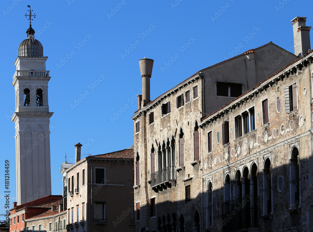 bell tower of the Greek Church in Venice