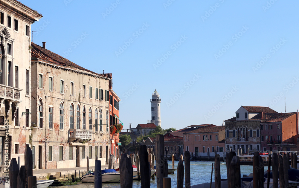 houses of the island of Murano near Venice in italy