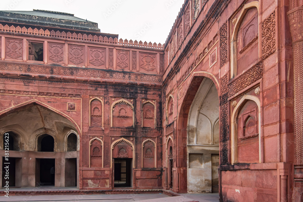 Red Fort situated in Agra, India