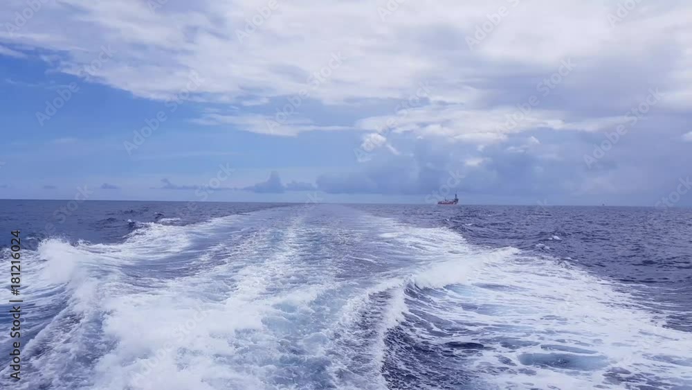 Tender assisted drilling rig in the middle of the ocean view from the crew boat
Tender assisted drilling rig in the middle of the ocean view from the crew boat