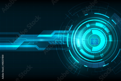 Abstract security digital technology background. Illustration Vector