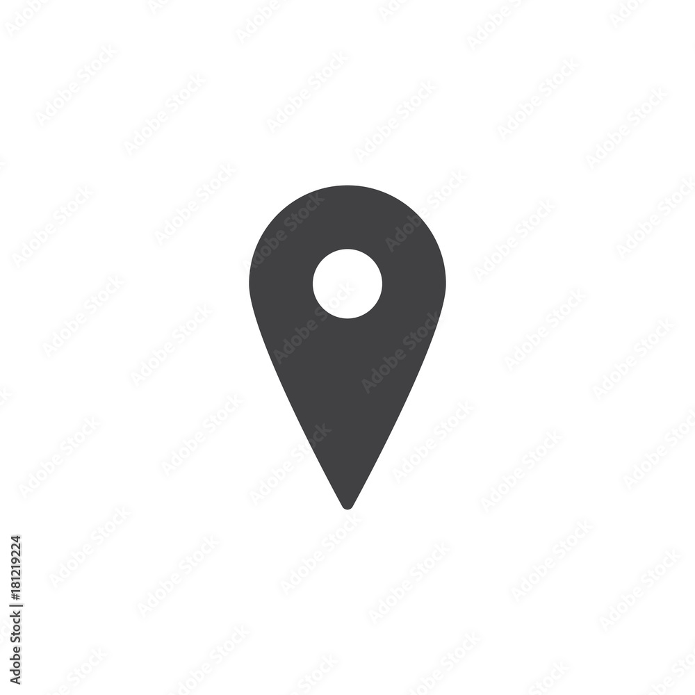 Map pointer icon vector, filled flat sign, solid pictogram isolated on white. Location pin symbol, logo illustration. Map pointer icon vector, filled flat sign, solid pictogram isolated on white. Location pin symbol, logo illustration.