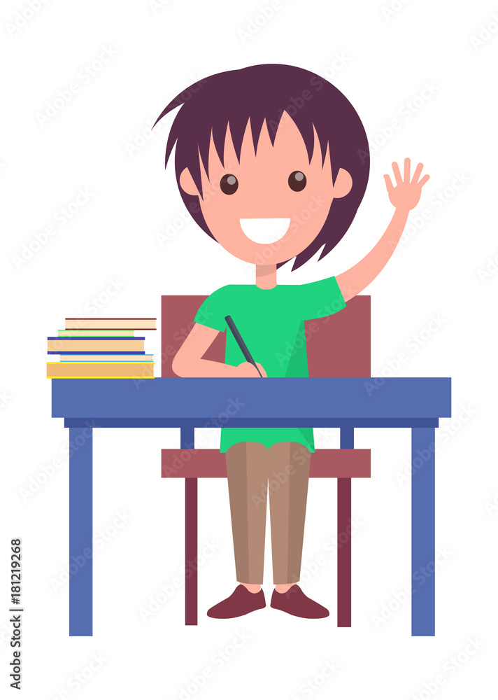 Back to School Vector Illustration with Schoolboy Back to School Vector Illustration with Schoolboy
