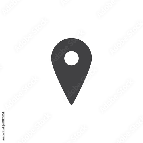 Free Download Map pointer icon vector, filled flat sign, solid pictogram isolated on white. Location pin symbol, logo illustration. - GFXLoad