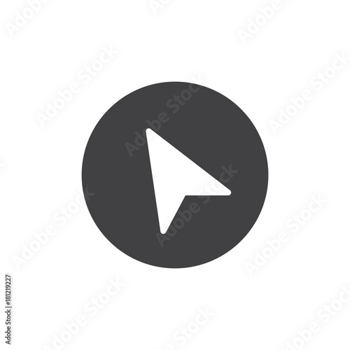 Navigation cursor icon vector, filled flat sign, solid pictogram isolated on white. Location pointer arrow symbol, logo illustration. Free Download Navigation cursor icon vector, filled flat sign, solid pictogram isolated on white. Location pointer arrow symbol, logo illustration. - GFXLoad