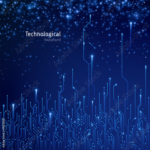 Abstract technological background. Circuit. Vector illustration