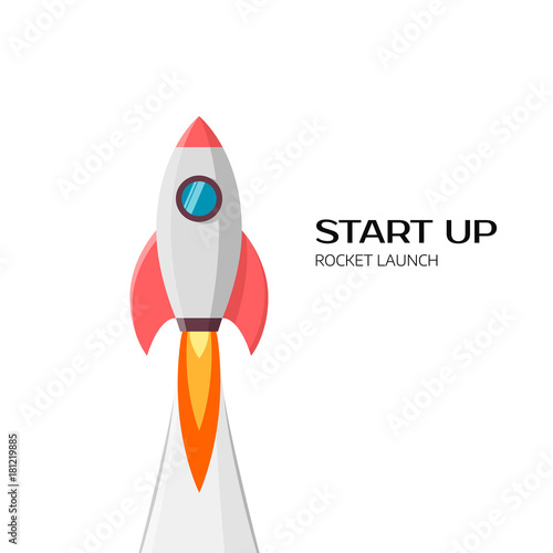 Startup project concept. Business flat design. vector illustration isolated on white