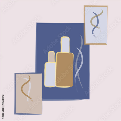 A set of nail polishes for the French manicure. For the logo, advertising beauty salon.