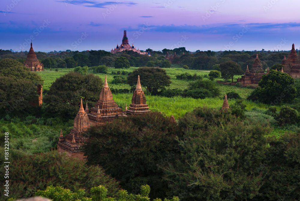 Ancient Land of Bagan view from the top of Shwesandaw Pagoda Ancient Land of Bagan view from the top of Shwesandaw Pagoda