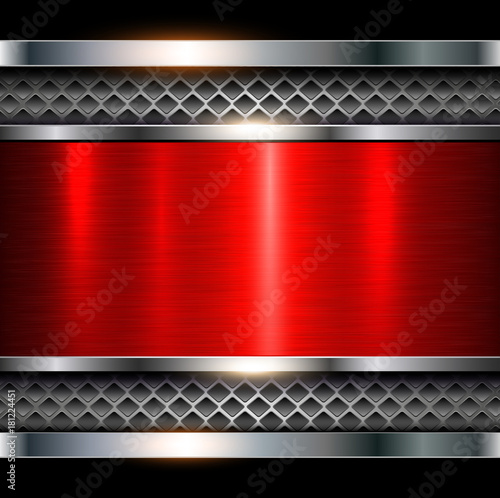 Background metallic, red shiny metal elegant texture