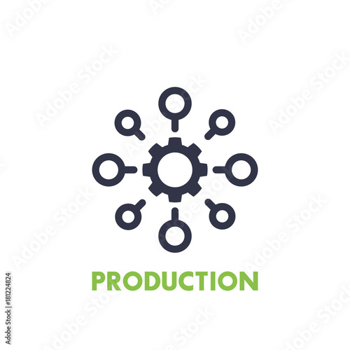 production icon on white photo