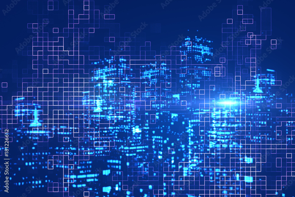 Digital city background