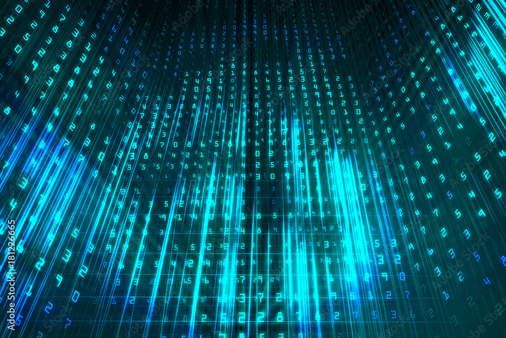 Turquoise binary code backdrop Turquoise binary code backdrop